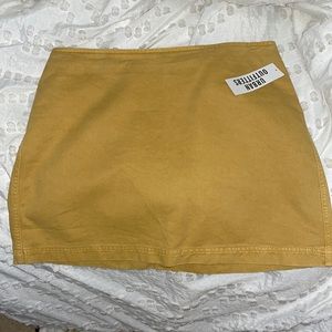 Mustard Yellow Jean Skirt